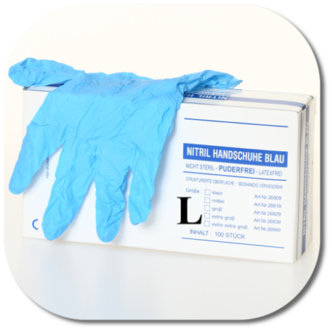 Einweg Nitril Handschuh L